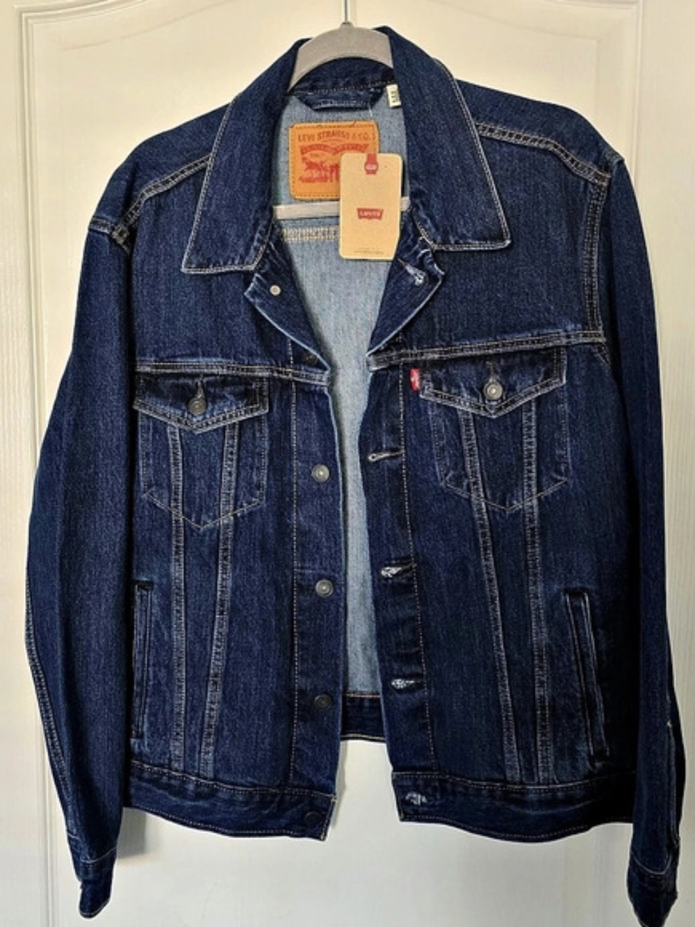 Trucker Jacket For Men Dark Wash | Levi's® US Size L